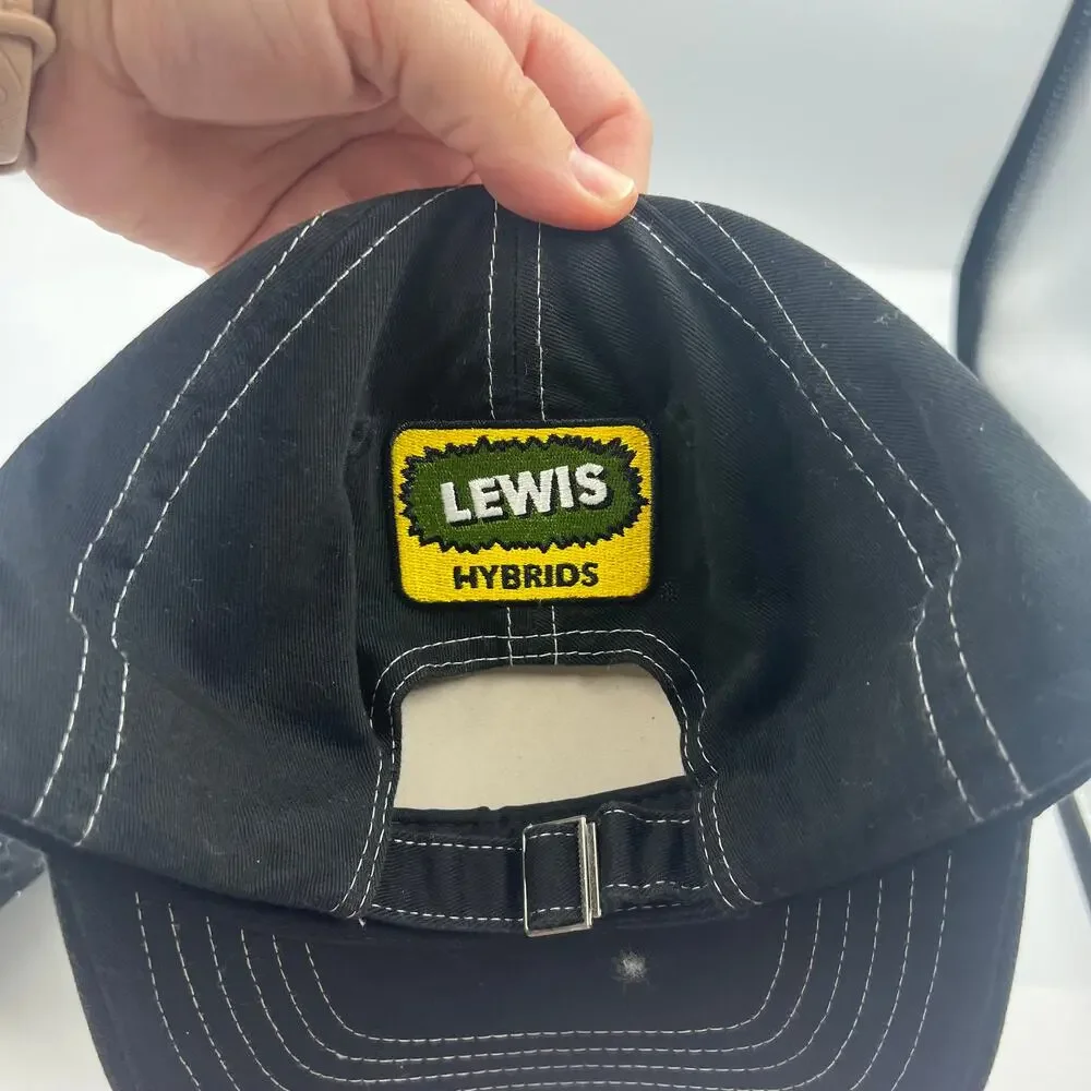 AgriPro Grow Pro Genetics Lewis Hybrids Seed Co Advertising Baseball Hat Black